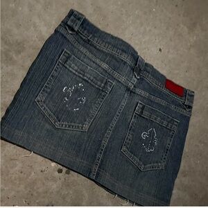 Embellished Denim Skirt